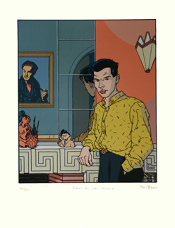Silk-screen print "Portrait of Yves Chaland"