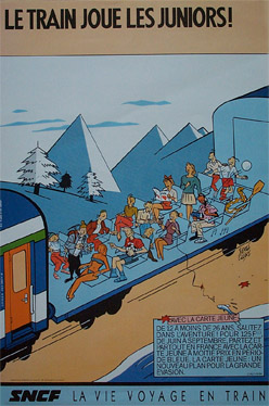 Affiche "Le train joue les juniors!"