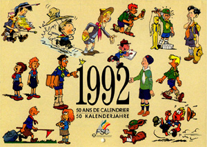 Calendar "1992 50 ans de calendrier"